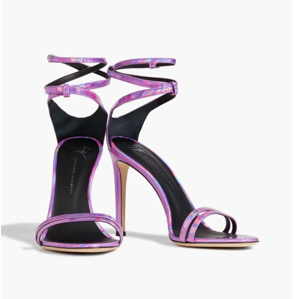 Giuseppe Zanotti Catia iridescent-effect mirrored-leather sandals